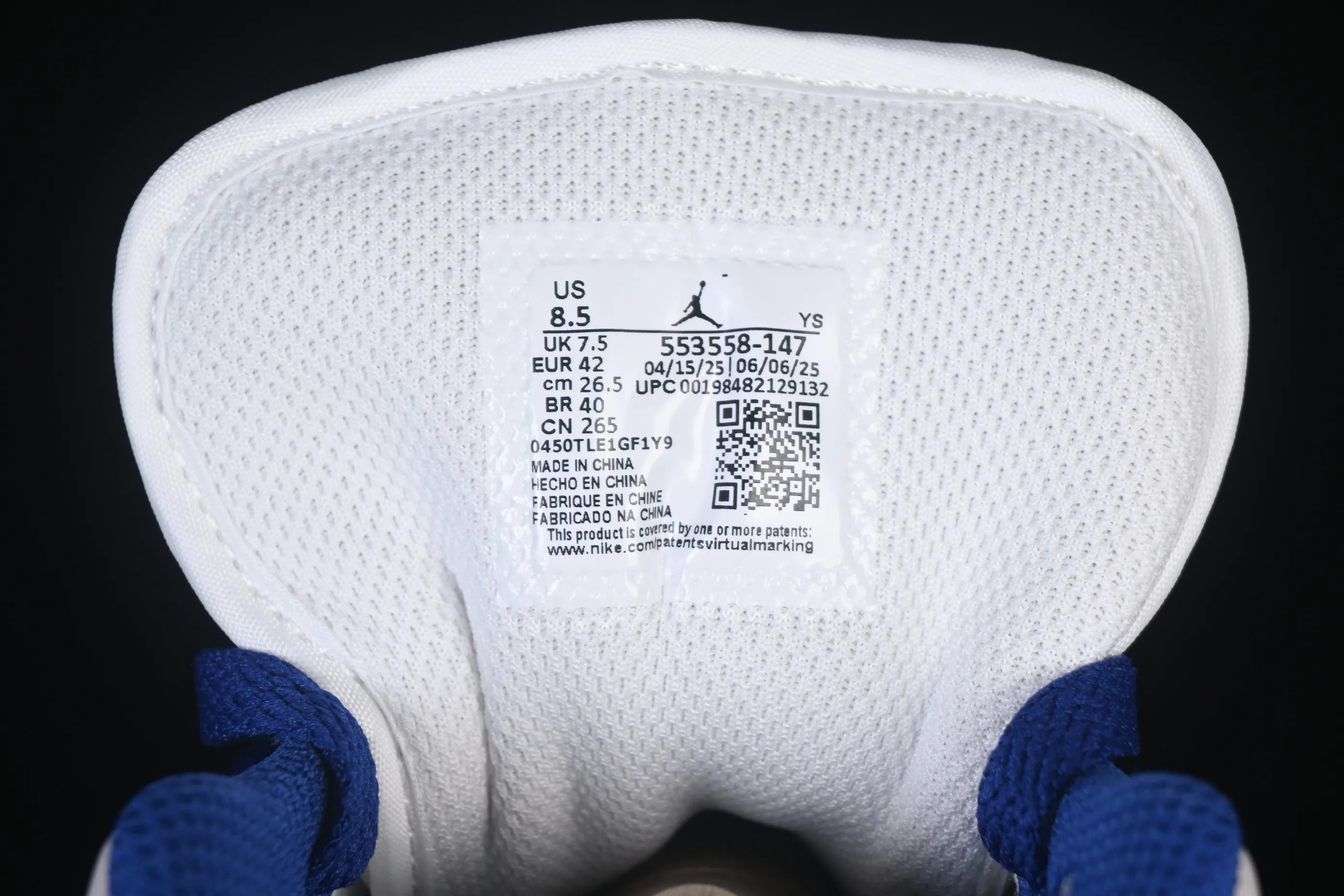All categories Air Jordan Jordan series basketball shoes Air Jordan 1 Low G version pure original Air Jordan 1 Low AJ1 Joe 1 blue and green color matching low-top cultural casual sneakers 553558-147